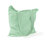 Tote bag van katoen en polyester met lange hengsels 120 g/m2 kleur lichtgroen tweede weergave