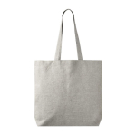 Tote bag van katoen en polyester met lange hengsels 220 g/m2 kleur grijs eerste weergave