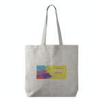 Tote bag van katoen en polyester met lange hengsels 220 g/m2 kleur grijs gedetailleerde weergave 4