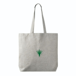 Tote bag van katoen en polyester met lange hengsels 220 g/m2 kleur grijs vierde weergave