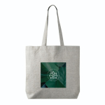 Tote bag van katoen en polyester met lange hengsels 220 g/m2 kleur grijs vijfde weergave