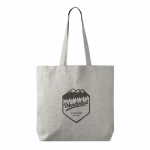 Tote bag van katoen en polyester met lange hengsels 220 g/m2 kleur grijs zesde weergave