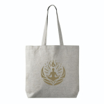 Tote bag van katoen en polyester met lange hengsels 220 g/m2 kleur grijs gedetailleerde weergave