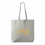 Tote bag van katoen en polyester met lange hengsels 220 g/m2 kleur grijs gedetailleerde weergave 2