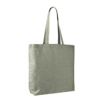 Tote bag van katoen en polyester met lange hengsels 220 g/m2 kleur donkergroen tweede weergave