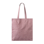 Tote bag van katoen en polyester met jaspé afwerking 240 g/m2 kleur bordeaux eerste weergave