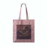Tote bag van katoen en polyester met jaspé afwerking 240 g/m2 kleur bordeaux vierde weergave
