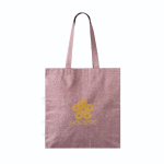 Tote bag van katoen en polyester met jaspé afwerking 240 g/m2 kleur bordeaux vijfde weergave