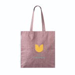 Tote bag van katoen en polyester met jaspé afwerking 240 g/m2 kleur bordeaux zesde weergave