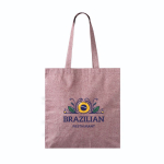 Tote bag van katoen en polyester met jaspé afwerking 240 g/m2 kleur bordeaux gedetailleerde weergave 2