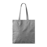 Tote bag van katoen en polyester met jaspé afwerking 240 g/m2 kleur zwart eerste weergave