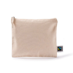 Fairtrade katoen toilettas met bijpassend koord 220 g/m2 kleur naturel eerste weergave