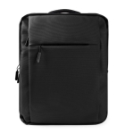 Werkrugzak van kunstleer voor laptop 15'' kleur zwart eerste weergave