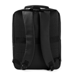 Werkrugzak van kunstleer voor laptop 15'' kleur zwart derde weergave