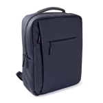 Werkrugzak van kunstleer voor laptop 15'' kleur marineblauw tweede weergave
