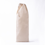 Baguette zakje van gerecycled katoen met koordsluiting kleur naturel eerste weergave