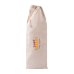 Baguette zakje van gerecycled katoen met koordsluiting kleur naturel derde weergave