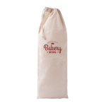 Baguette zakje van gerecycled katoen met koordsluiting kleur naturel vierde weergave