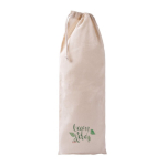 Baguette zakje van gerecycled katoen met koordsluiting kleur naturel vijfde weergave