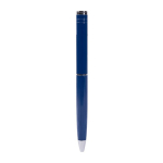 Elegante draaisysteem balpen met blauwe inkt kleur blauw vierde weergave
