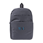Lichte nylon laptoprugzak met antidiefstalzakje 16'' kleur grijs gedetailleerde weergave
