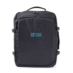Reistas met ruimte voor laptop 15'' en compatibel met trolley kleur zwart met afdrukgebied