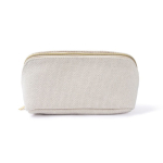 Toilettas met één vak van zacht polyester 450 g/m2 kleur naturel eerste weergave