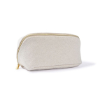 Toilettas met één vak van zacht polyester 450 g/m2 kleur naturel vierde weergave