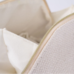 Toilettas met één vak van zacht polyester 450 g/m2 kleur naturel gedetailleerde weergave