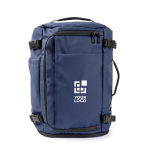 Laptoprugzak 15'' van polyester, geschikt voor trolley kleur blauw met afdrukgebied