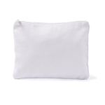 Toilettas van polyester met velvet afwerking 280 g/m2 kleur wit eerste weergave