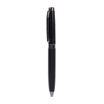 Elegante balpen van roestvrij staal met chromen details en blauwe inkt kleur zwart eerste weergave