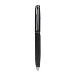 Elegante balpen van roestvrij staal met chromen details en blauwe inkt kleur zwart tweede weergave