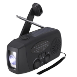 Draagbare zonne-energie radio met zaklamp en nood-powerbank tweede weergave