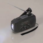 Draagbare zonne-energie radio met zaklamp en nood-powerbank sfeerweergave