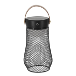 Metalen lamp met PU-handgreep aan de bovenzijde kleur zwart  negende weergave