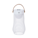 Metalen lamp met PU-handgreep aan de bovenzijde met jouw bedrukking