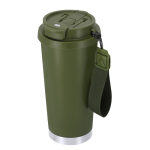 RVS take-awaybeker van gerecycled staal met draagriem 500 ml vijfde weergave