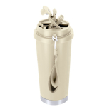 RVS take-awaybeker van gerecycled staal met draagriem 500 ml achtste weergave