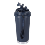 RVS take-awaybeker van gerecycled staal met draagriem 500 ml negende weergave