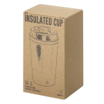 RVS beker van gerecycled staal met temperatuurindicator 400 ml weergave met doos