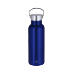 RVS thermosfles met draaglus 500 ml kleur blauw  negende weergave