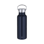 RVS thermosfles met draaglus 500 ml kleur marineblauw  negende weergave