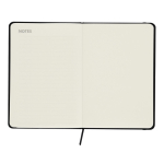 A5 notitieboek met blanco pagina’s en maandplanner in het Engels zesde weergave