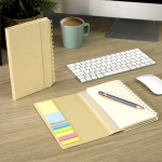 Schrijfboek met uitvouwbare weekplanner en A5-notitieblok sfeerweergave