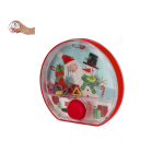 Water-ringenspel met kerstontwerp en rode knop in het midden