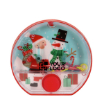 Water-ringenspel met kerstontwerp en rode knop in het midden met jouw bedrukking