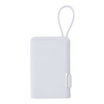 Compacte witte powerbank 2.000 mAh kleur wit  negende weergave