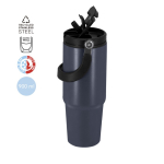 RVS drinkfles van gerecycled staal met handige draaglus 900 ml