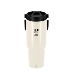 RVS drinkfles van gerecycled staal met handige draaglus 900 ml met jouw bedrukking